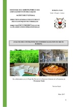 Rapport commercialisation du riz