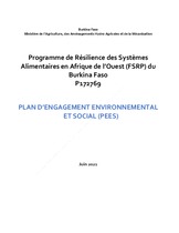 Programme de résilience des systèmes alimentaires en Afrique de l’OuestBF  plan d’engagement environnemental et social